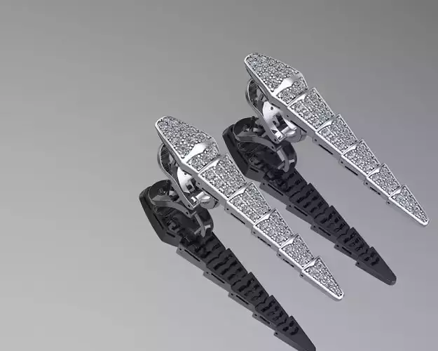 serpenti earrings 3d 3D print model