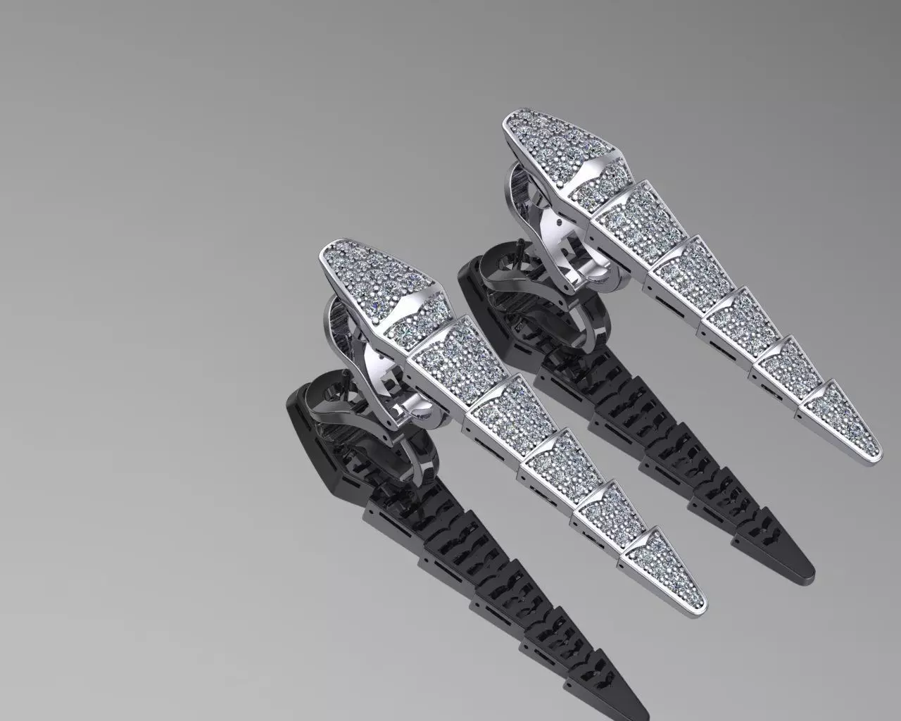 serpenti earrings 3d 3D print model_0