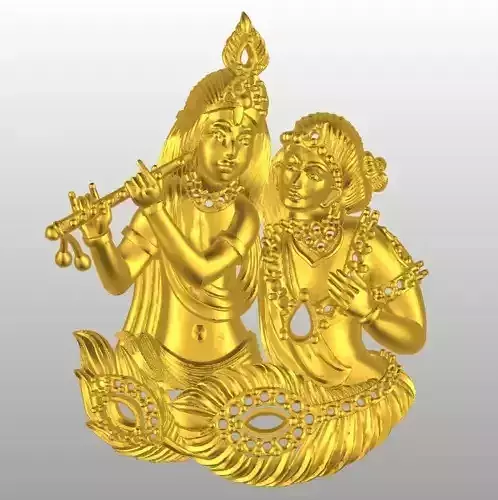 Radha krishna Pendant 