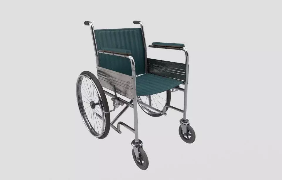 wheelchair Low-poly 3D model