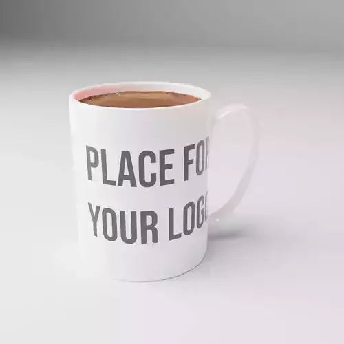 MUG Cup regular for Your Logo Low-poly 3D model