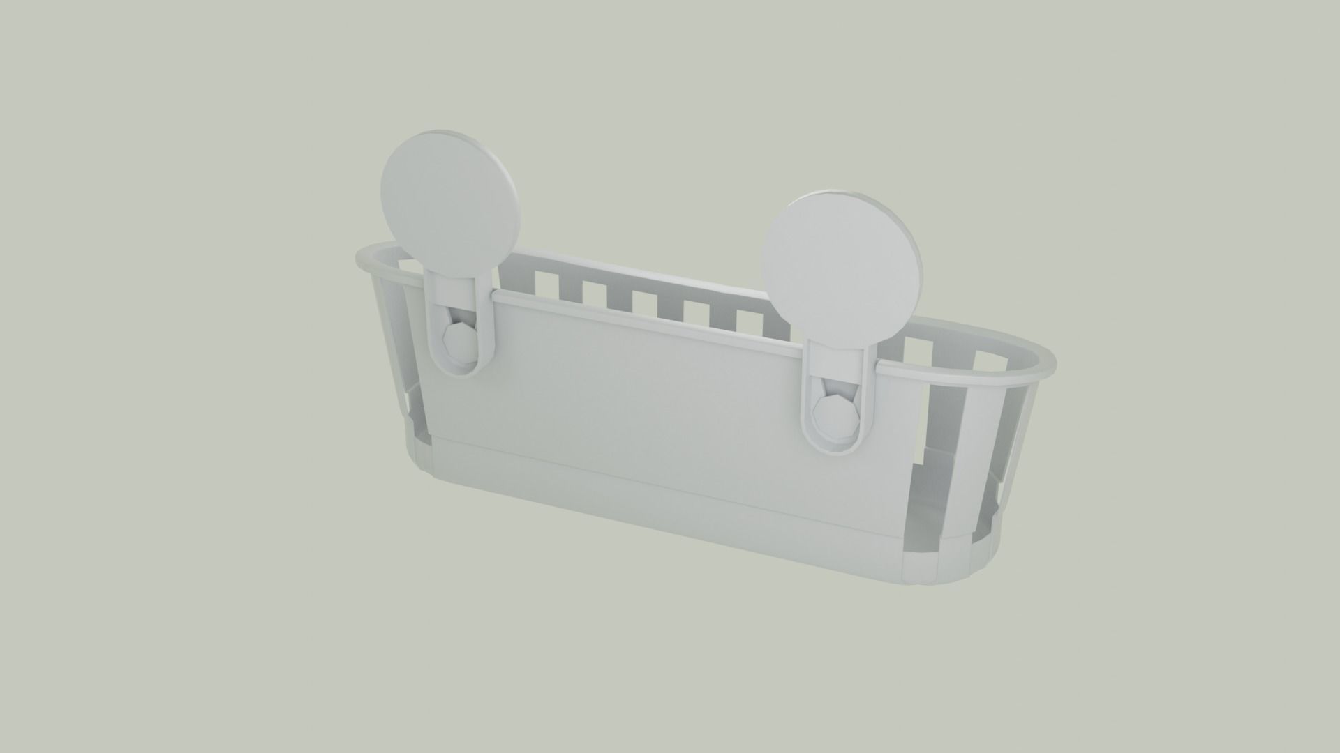 Bath Rack Low-poly 3D model_2