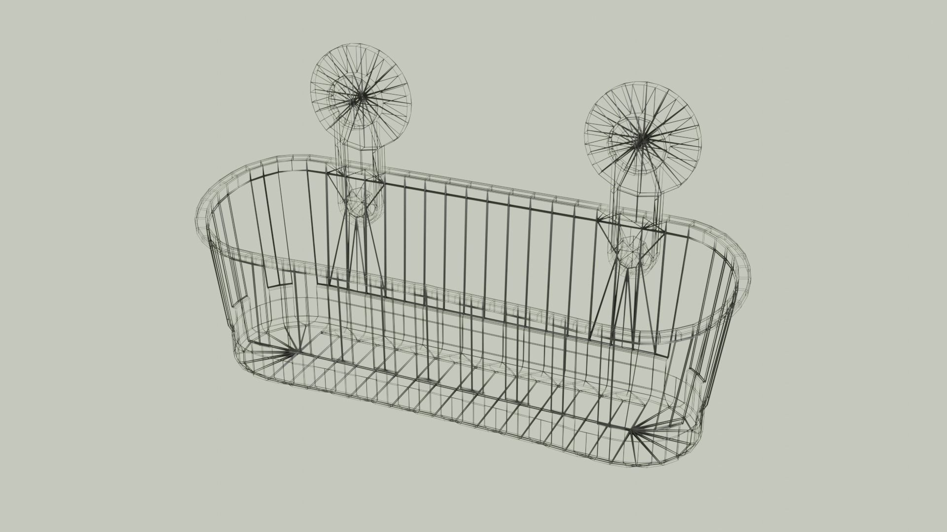 Bath Rack Low-poly 3D model_1
