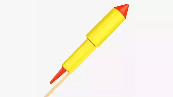 Rocket fireworks 01 3D model