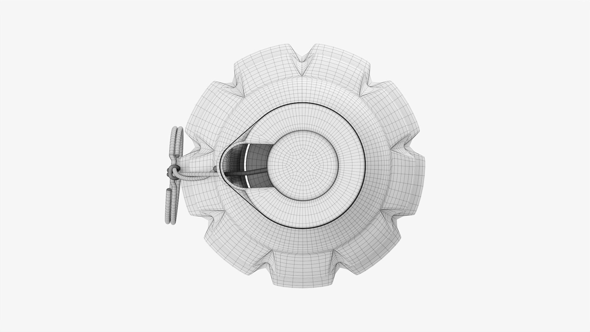 Smoke grenade fireworks  3D model_11