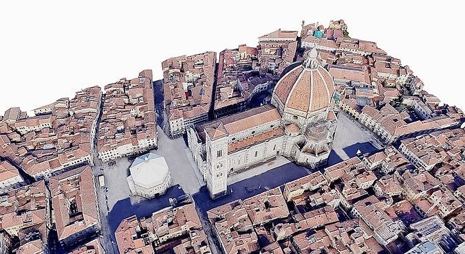 Florence Cathedral  Low-poly 3D model 4