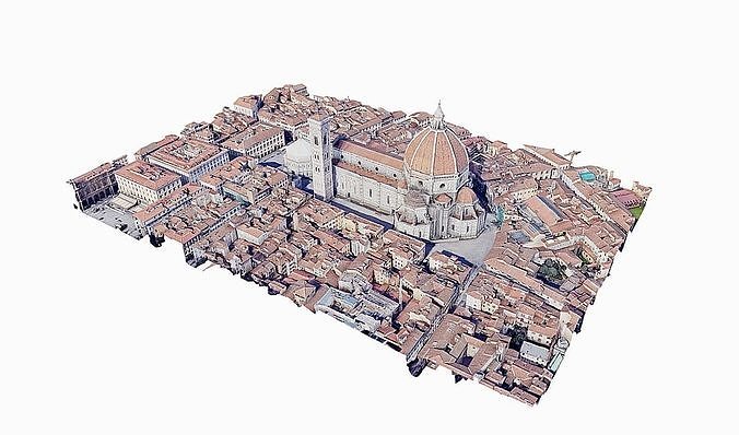 Florence Cathedral  Low-poly 3D model 6