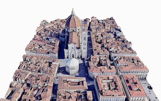 Florence Cathedral  Low-poly 3D model 3