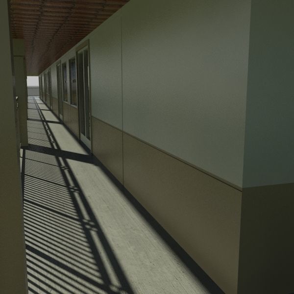 Motel - Military Barracks 3D model_8