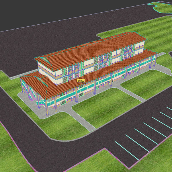 Motel - Military Barracks 3D model_11