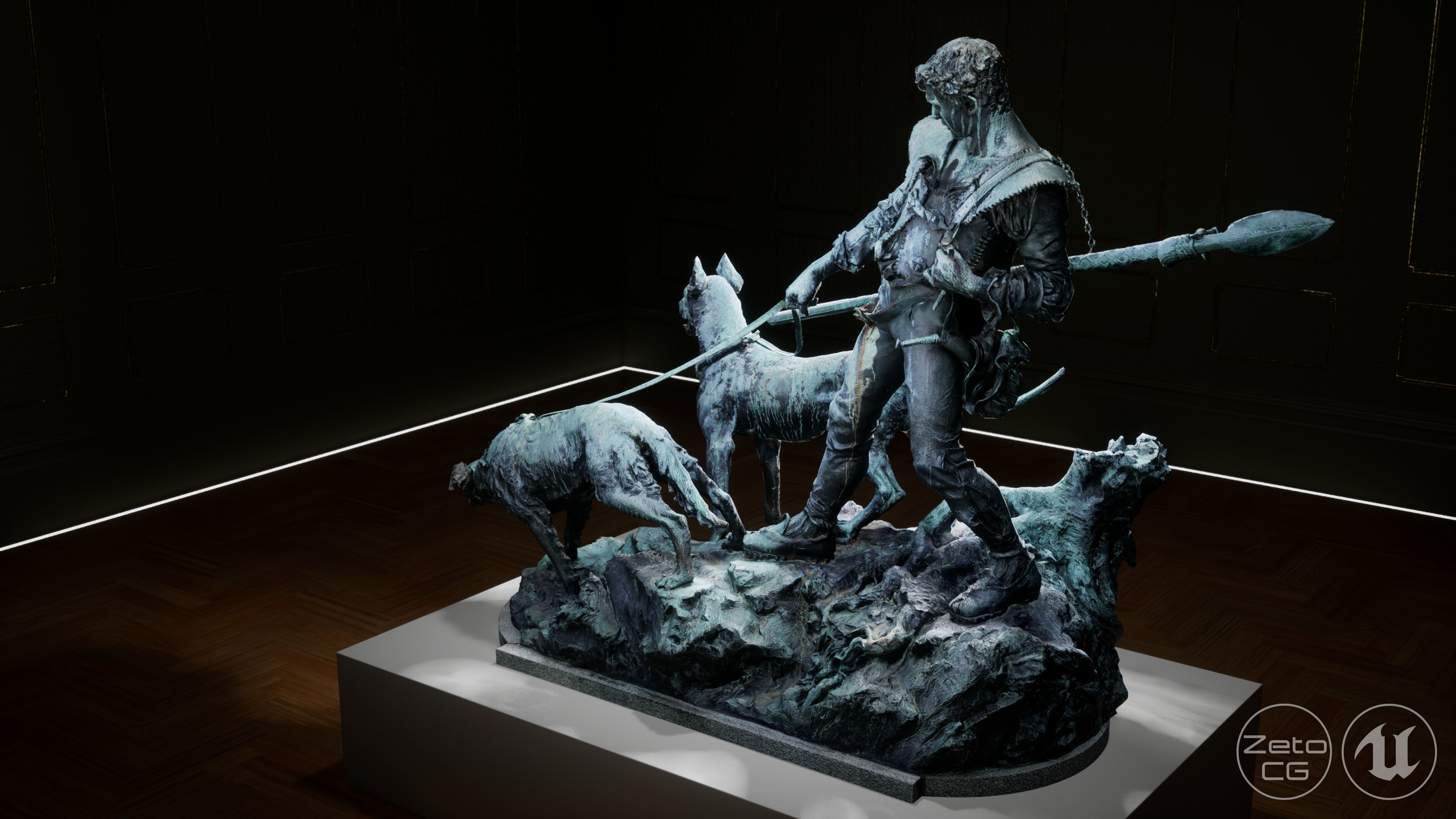 Art Museum Gallery Interior 8 - Textured - UE5 - Blender Low-poly 3D model_11