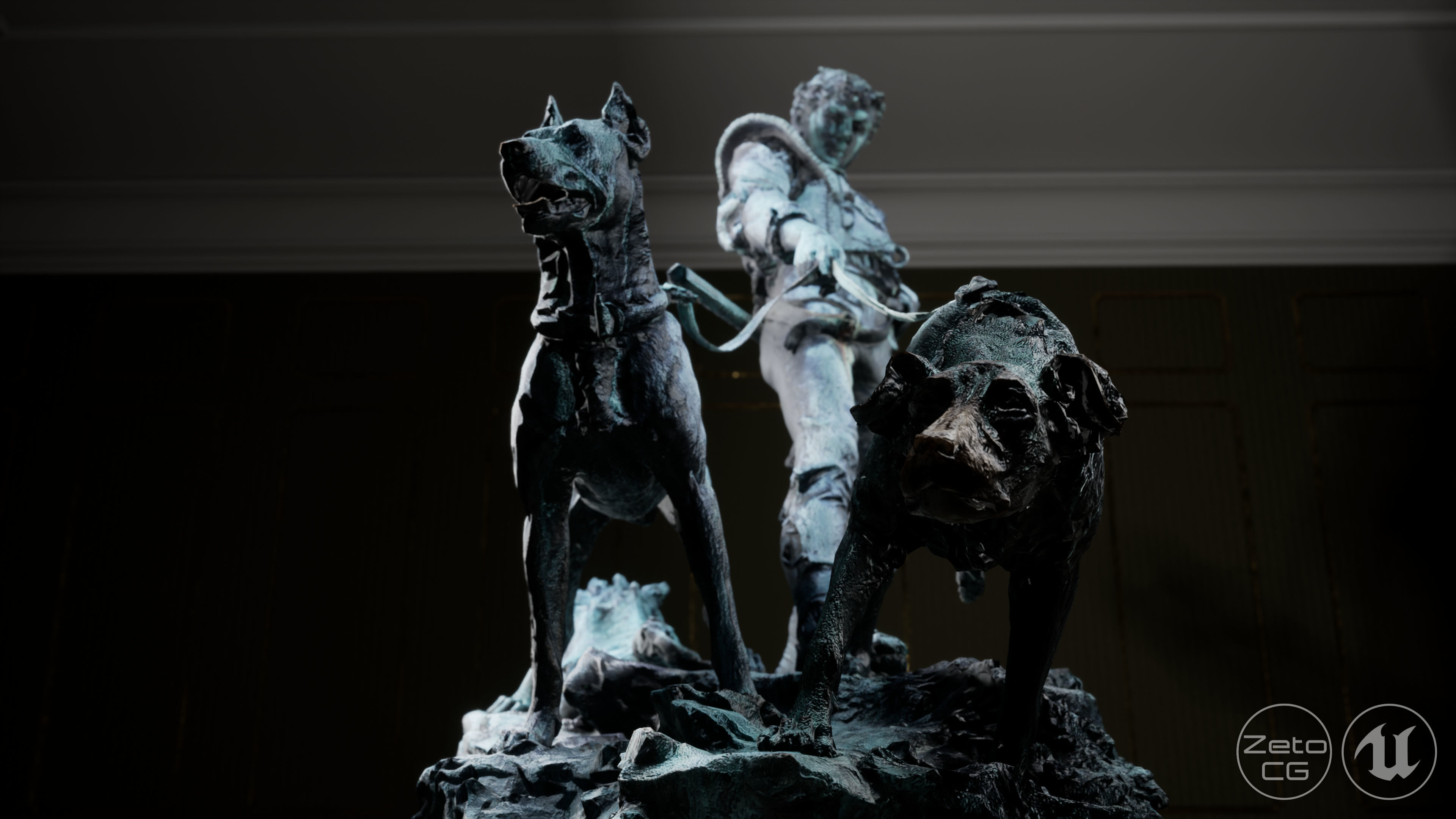 Art Museum Gallery Interior 8 - Textured - UE5 - Blender Low-poly 3D model_9