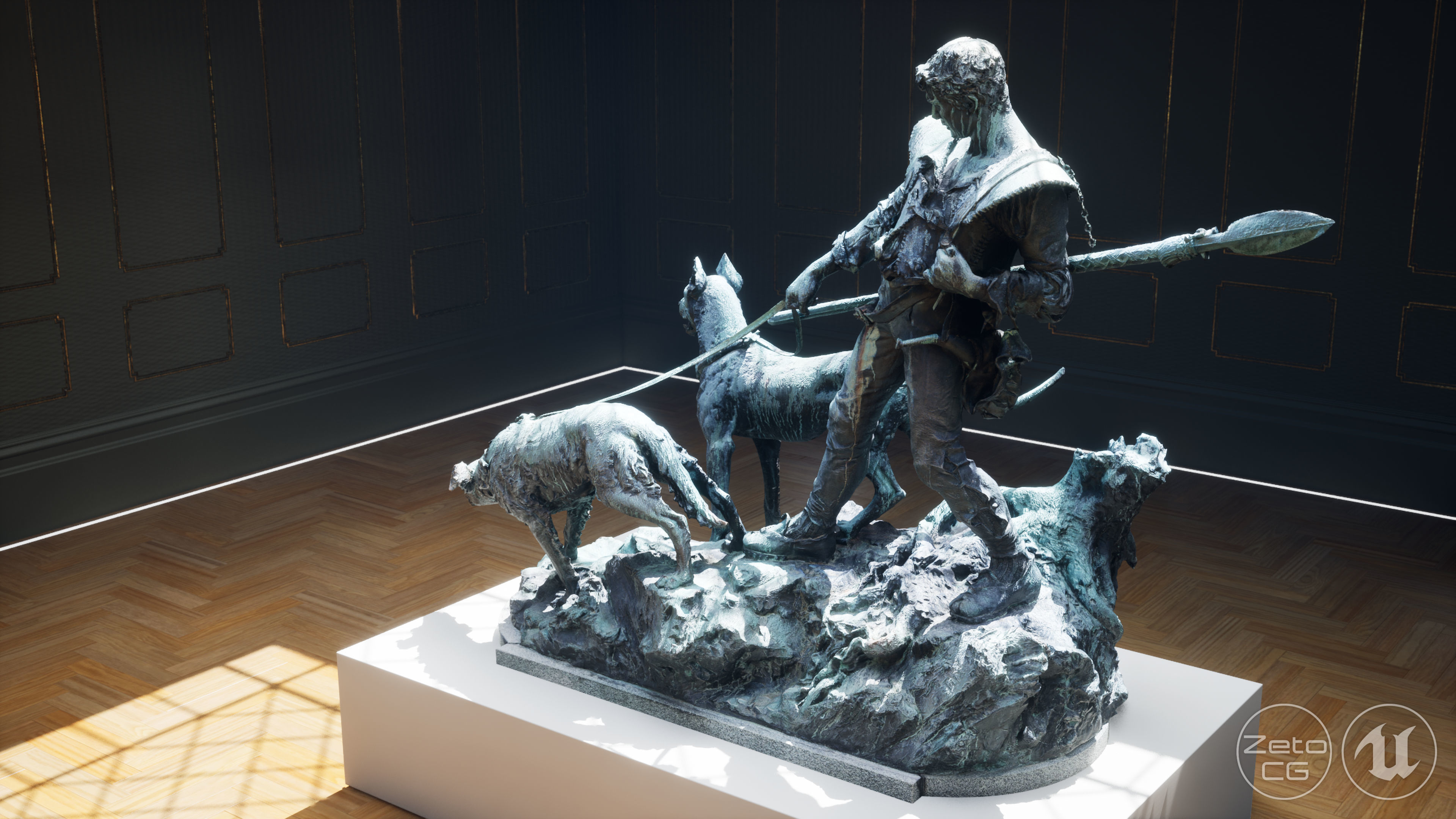 Art Museum Gallery Interior 8 - Textured - UE5 - Blender Low-poly 3D model_10