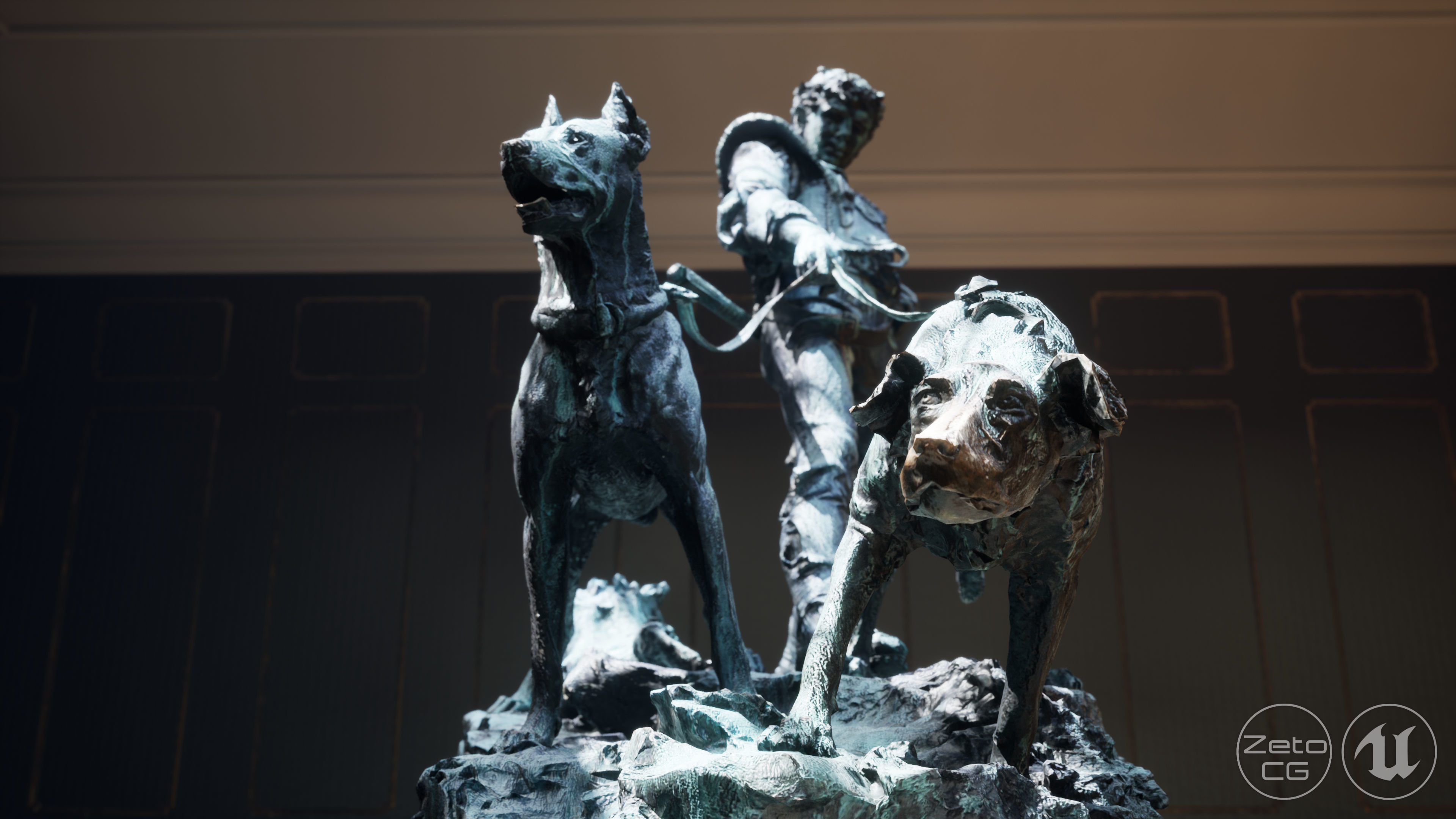 Art Museum Gallery Interior 8 - Textured - UE5 - Blender Low-poly 3D model_8