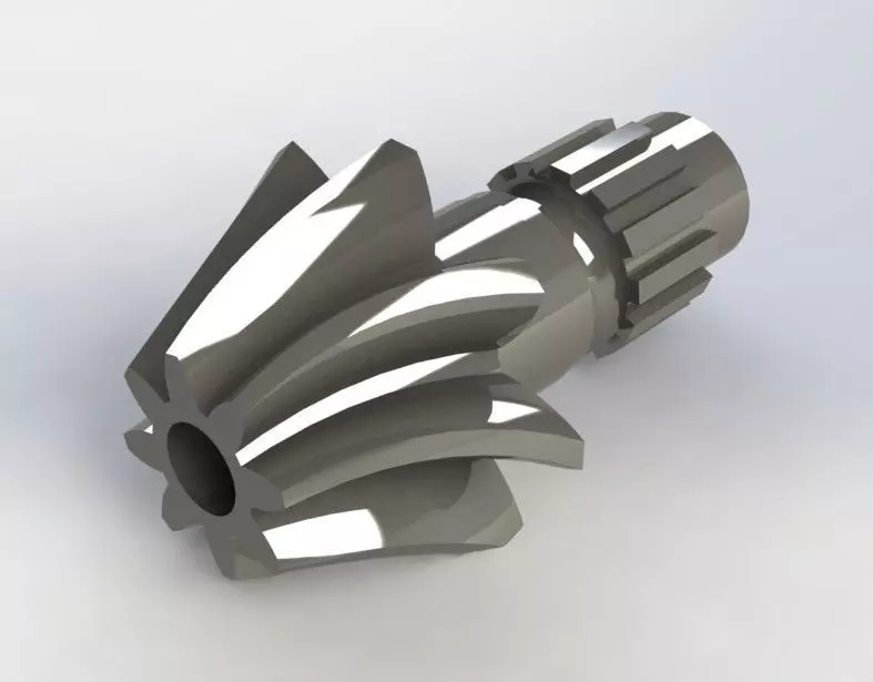 Helical Bevel Gear Model 3D model_0