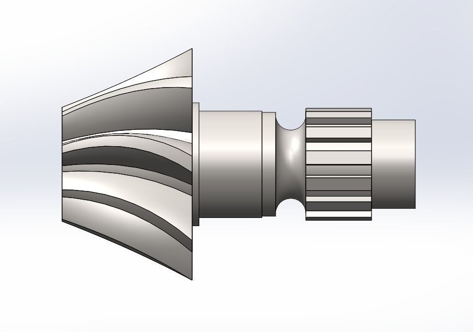 Helical Bevel Gear Model 3D model_4