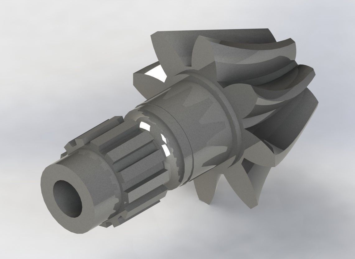 Helical Bevel Gear Model 3D model_2