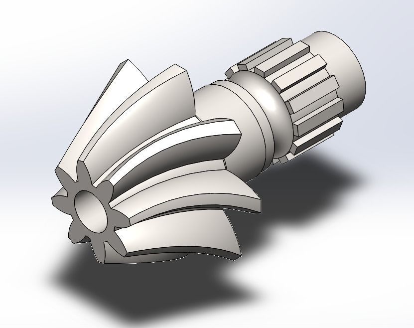 Helical Bevel Gear Model 3D model_3