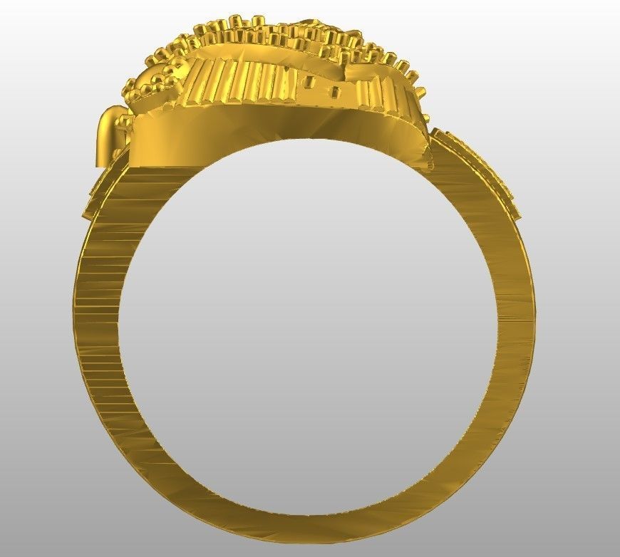 Chhatrapati Shivaji Maharaj Ring 3D print model_4