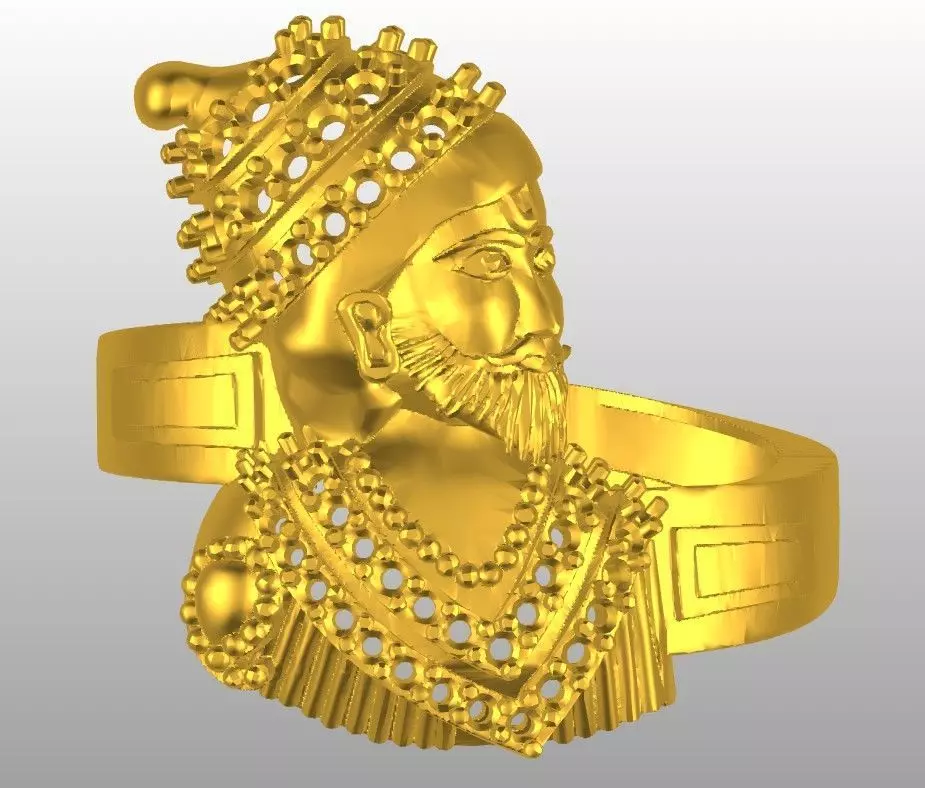 Chhatrapati Shivaji Maharaj Ring 3D print model_0