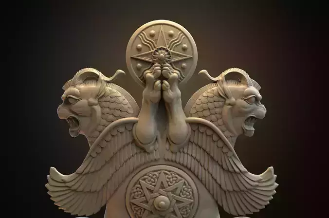 Mythical Beast Relief in Assyrian Style