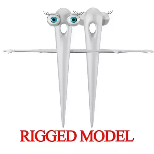 Needle character  3D model