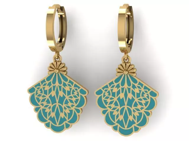 Women Enamel Earring 3D print model