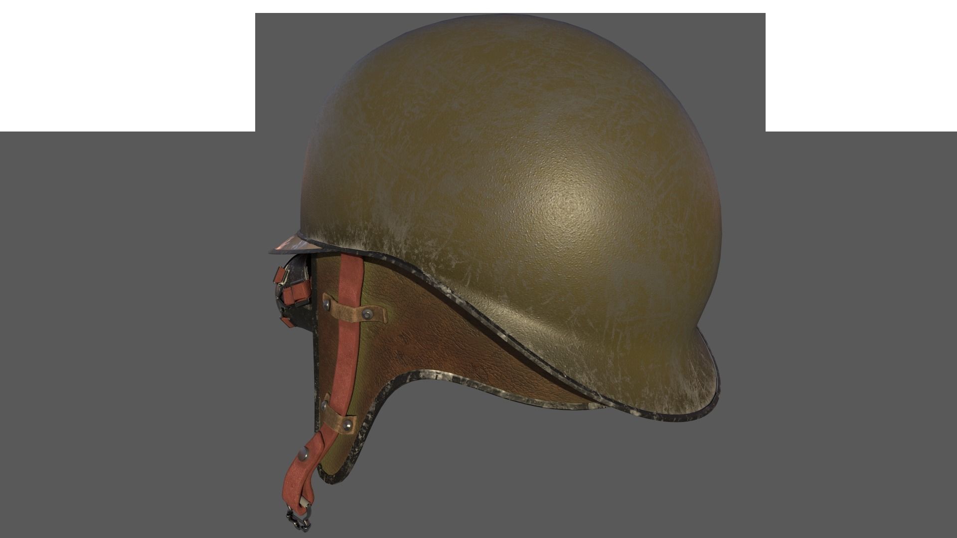 Steampunk Helmet Low-poly 3D model_2