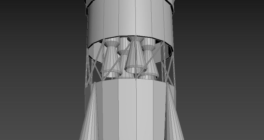 Soyuz R-7 Low-poly 3D model_12