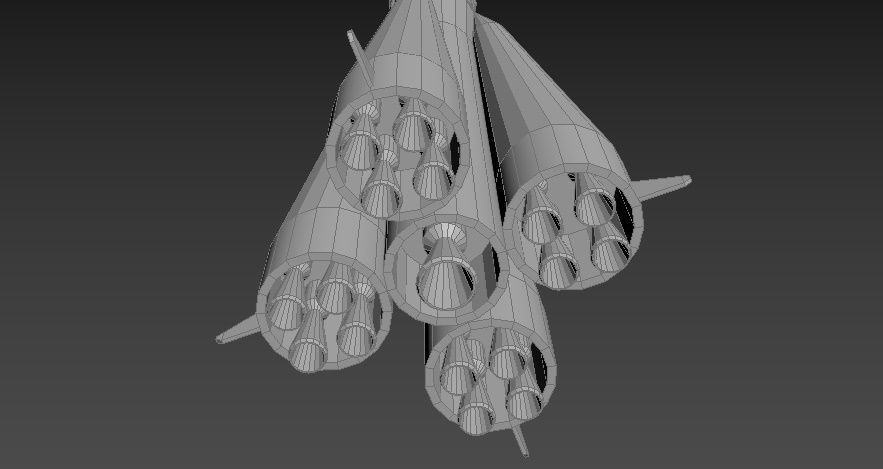 Soyuz R-7 Low-poly 3D model_5