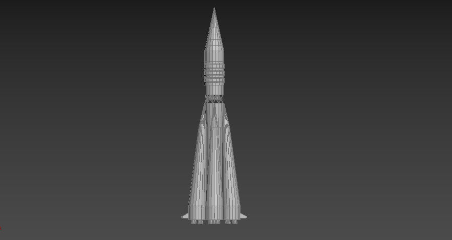 Soyuz R-7 Low-poly 3D model_19