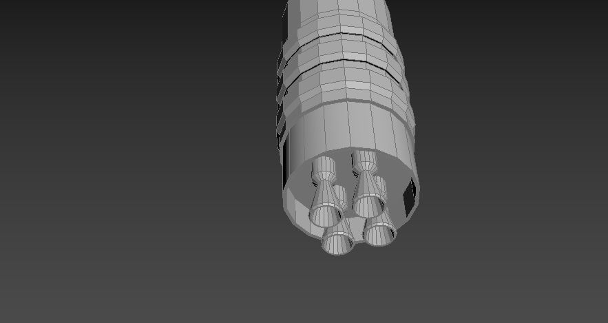 Soyuz R-7 Low-poly 3D model_14