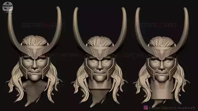 Loki Head - Tom Hiddleston -  Marvel Comics - High Quality