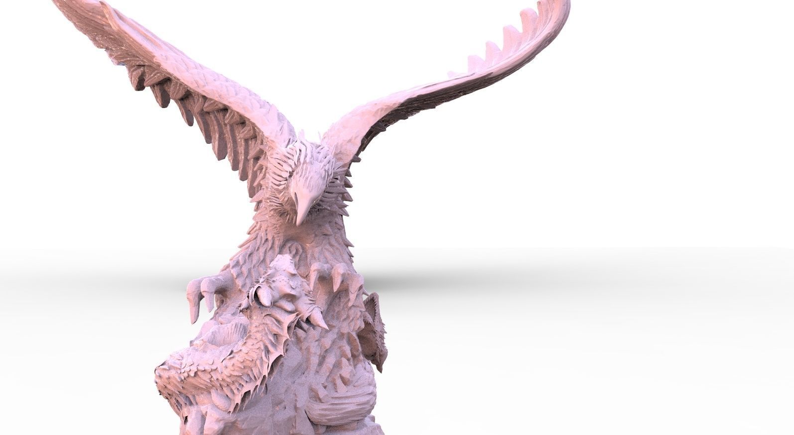 Great Eagle VS Dragons 3D model_2