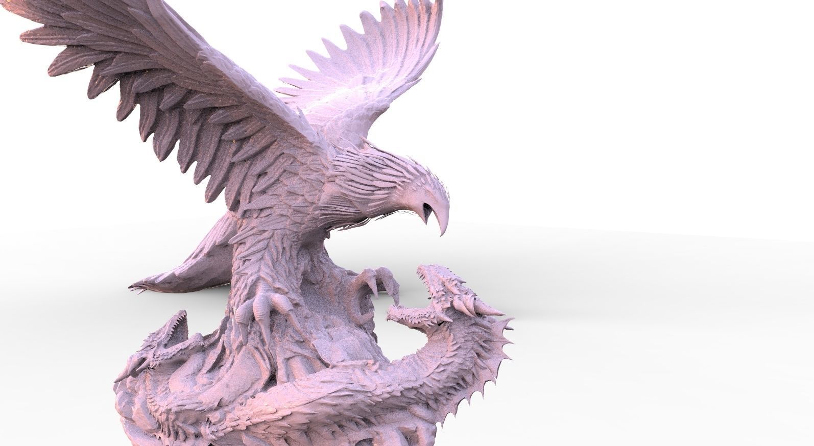 Great Eagle VS Dragons 3D model_3