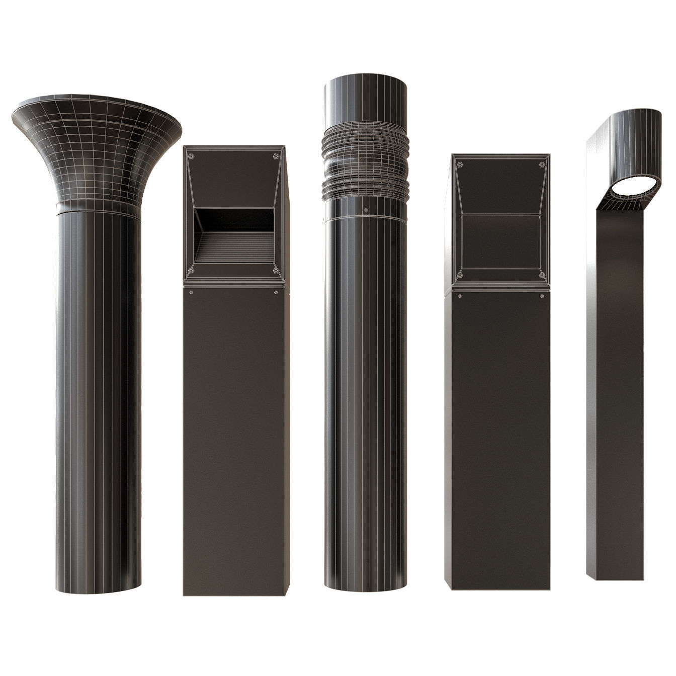 Bega bollard lights 3D model_1