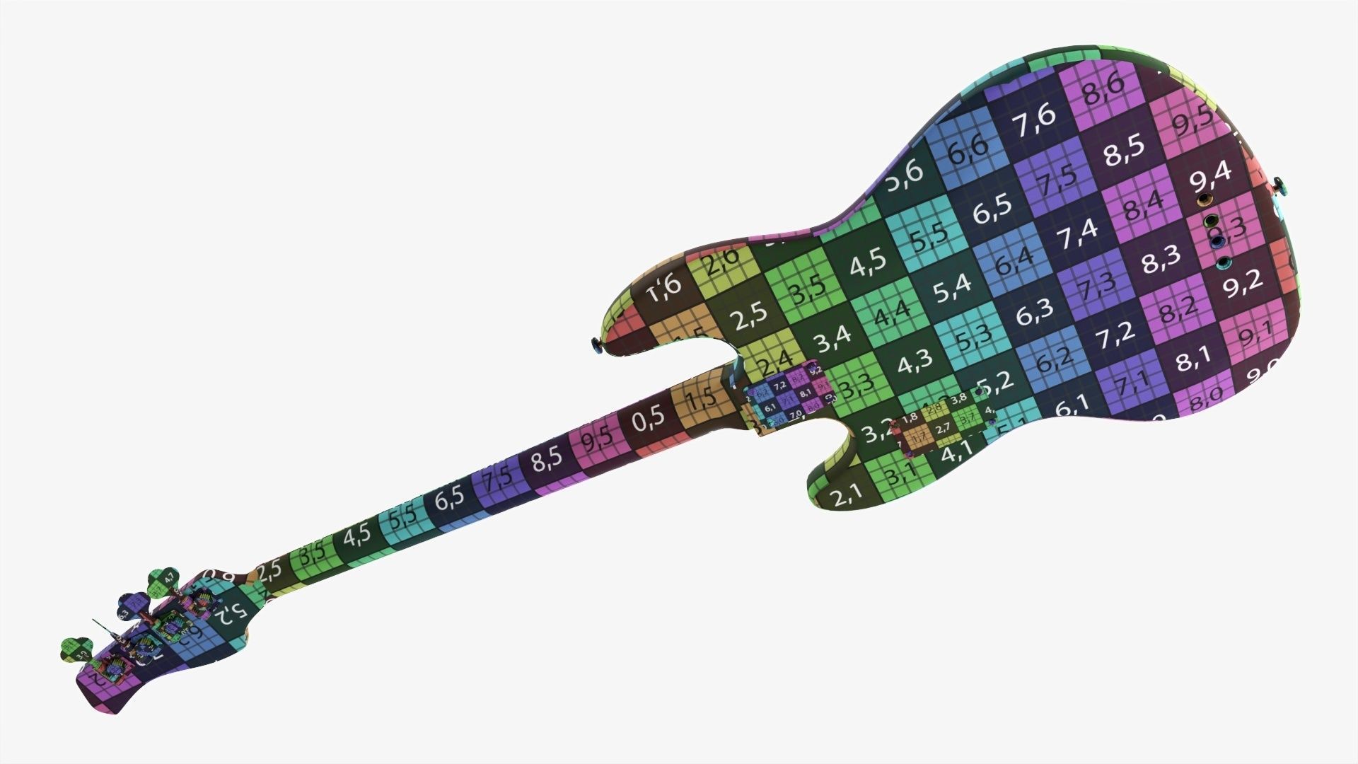 Bass guitar electric 4-string 01 3D model_23