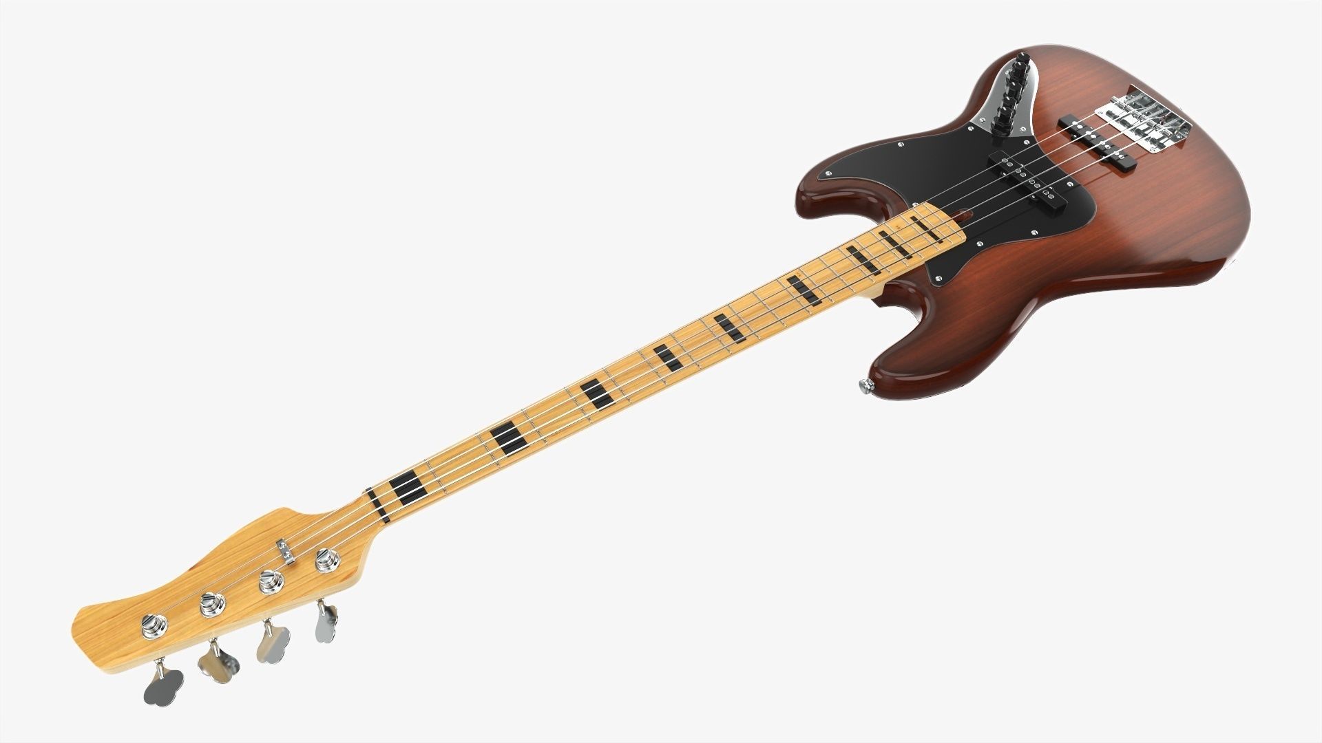 Bass guitar electric 4-string 01 3D model_2