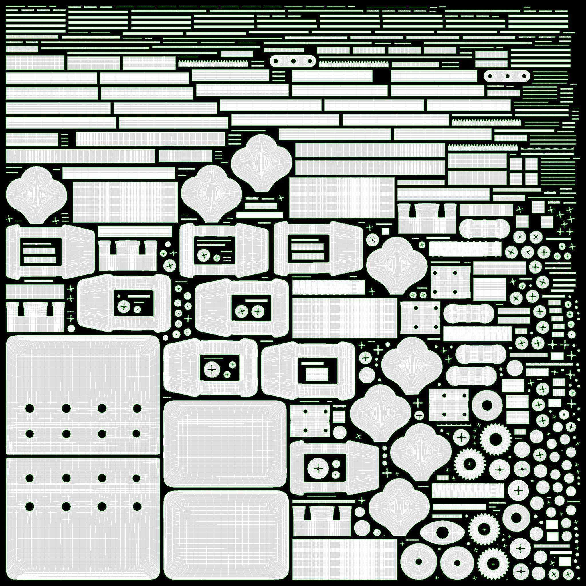 Bass guitar electric 4-string 01 3D model_24