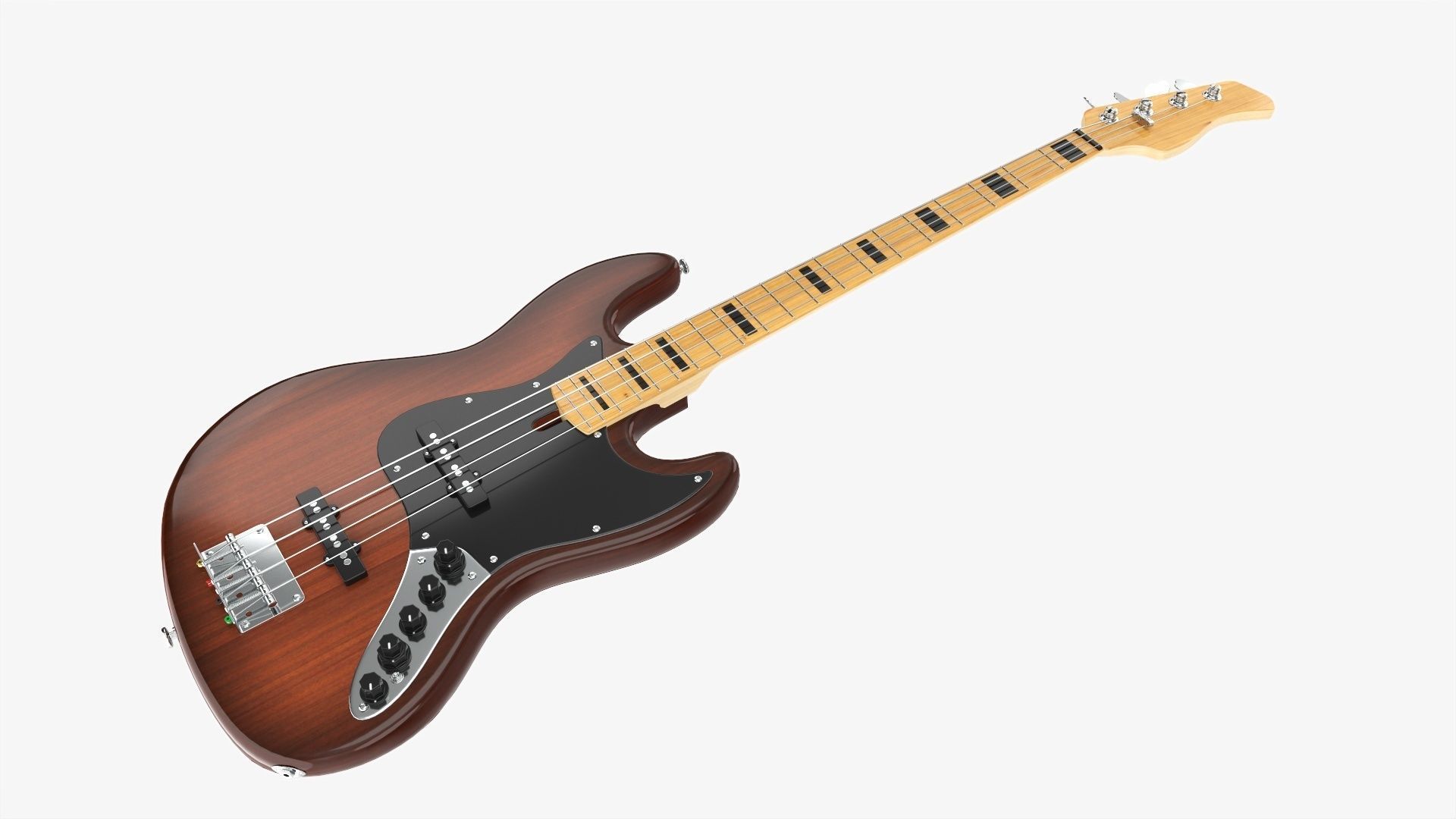 Bass guitar electric 4-string 01 3D model_1