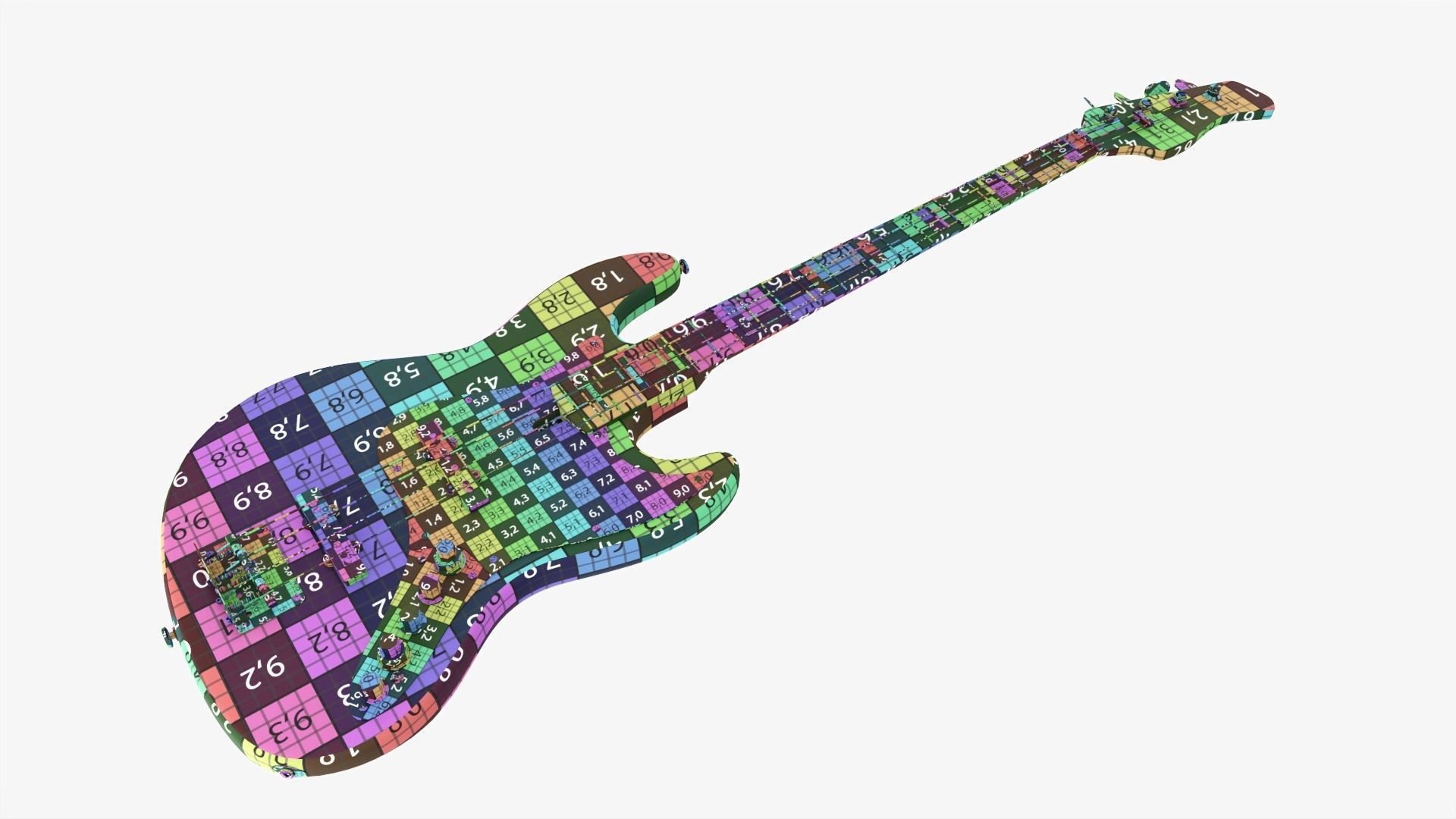 Bass guitar electric 4-string 01 3D model_21