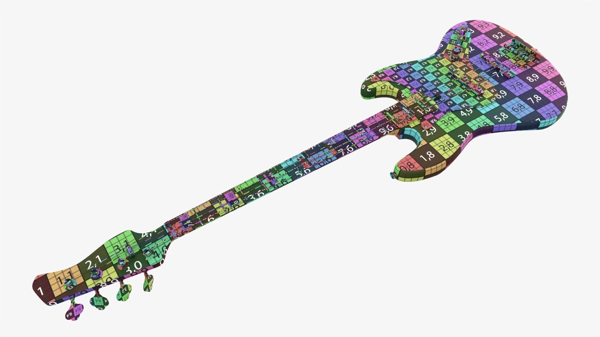 Bass guitar electric 4-string 01 3D model_22