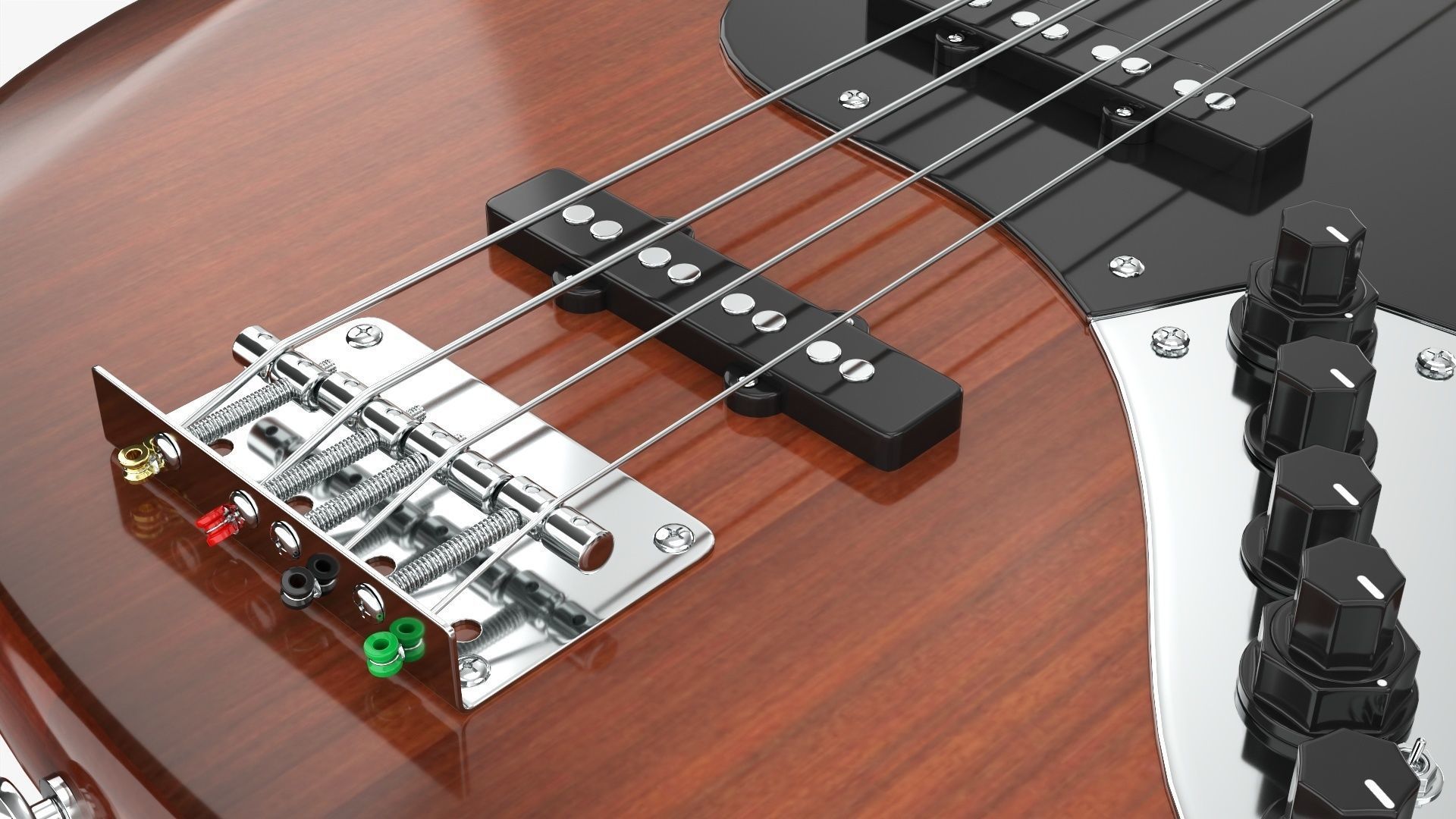 Bass guitar electric 4-string 01 3D model_5