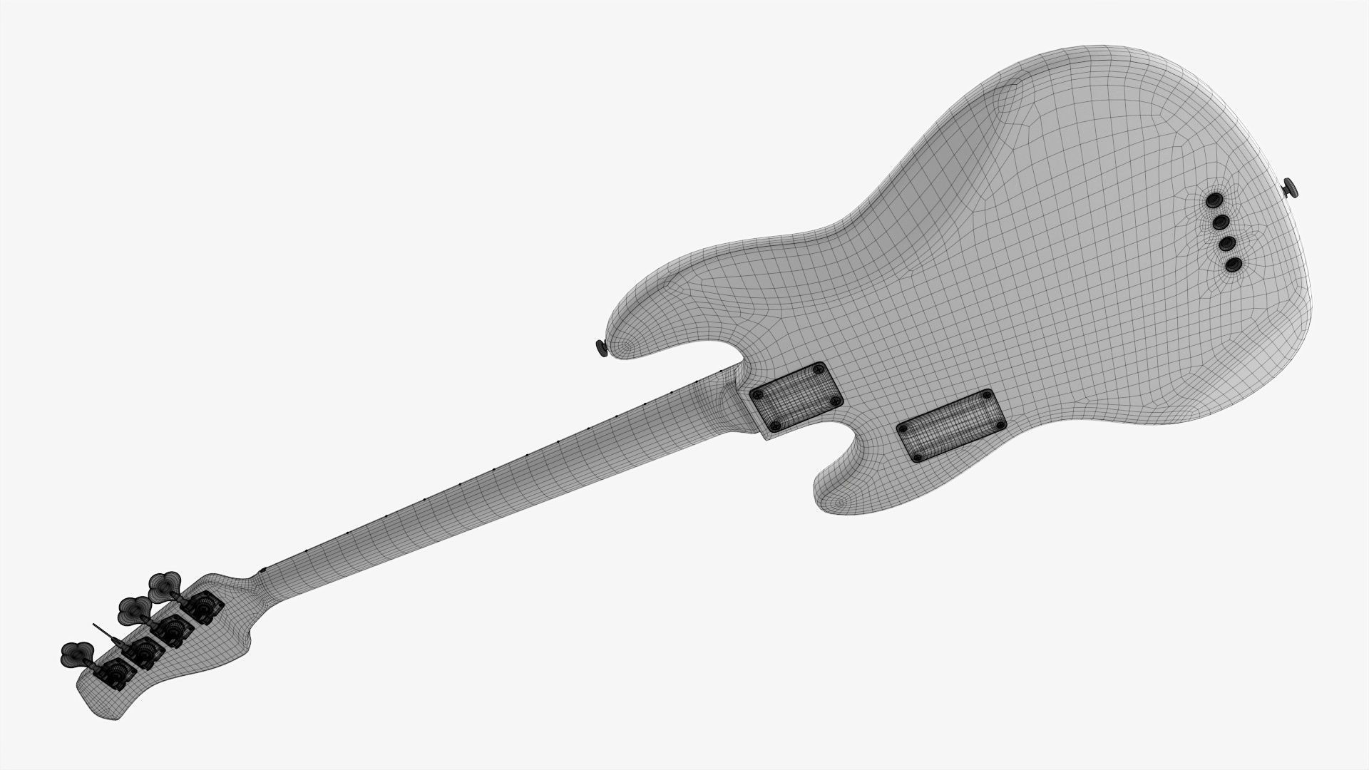 Bass guitar electric 4-string 01 3D model_13
