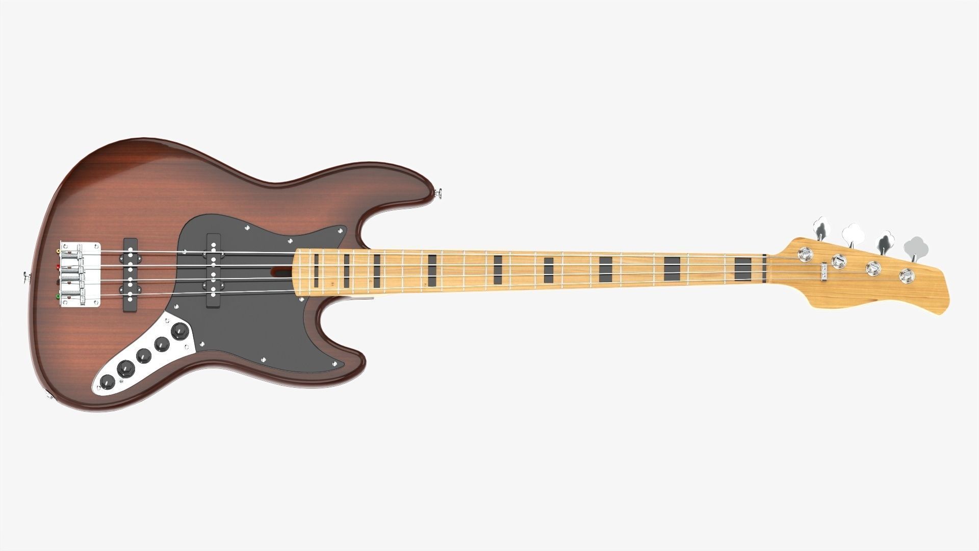 Bass guitar electric 4-string 01 3D model_10