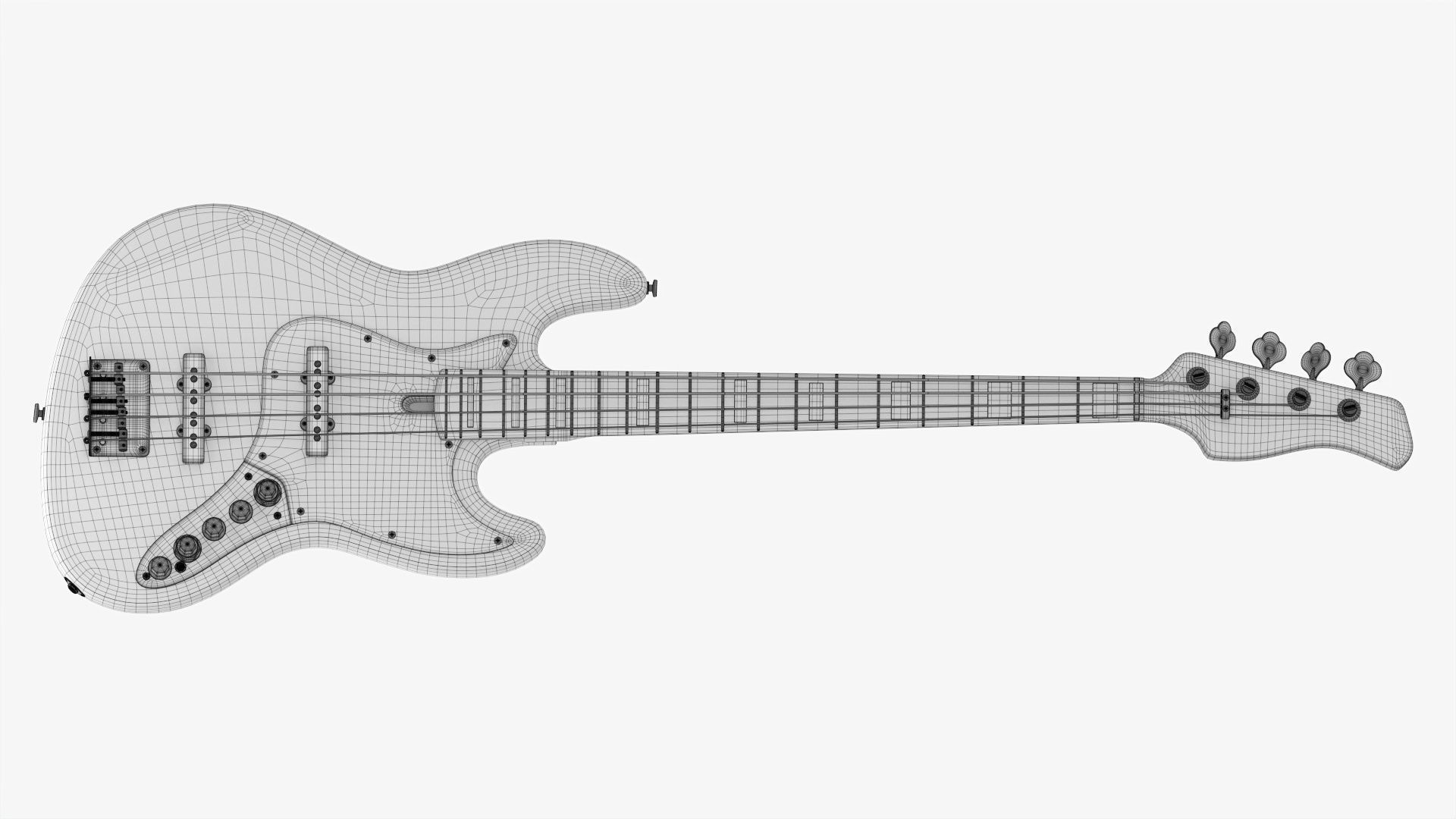 Bass guitar electric 4-string 01 3D model_20
