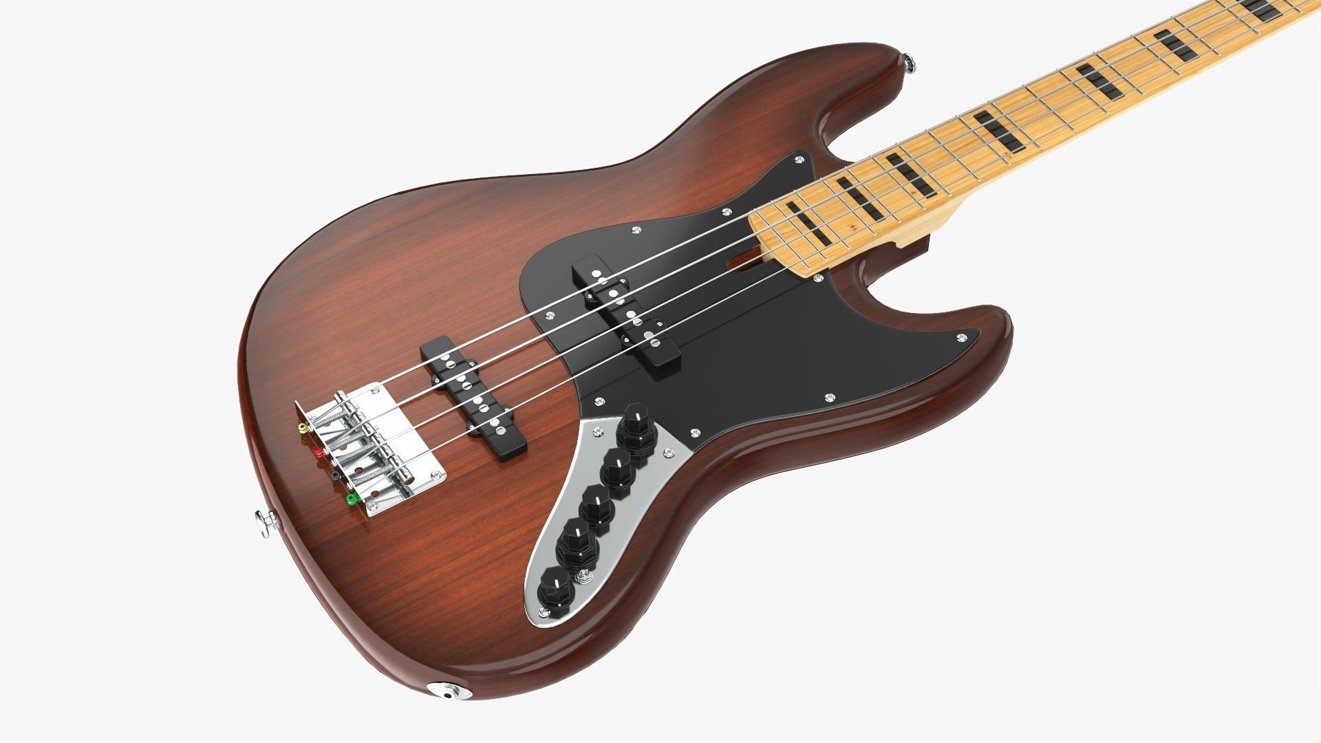 Bass guitar electric 4-string 01 3D model_4