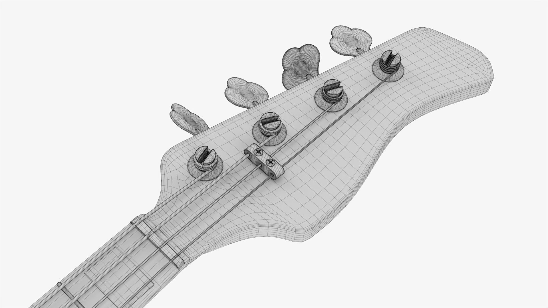 Bass guitar electric 4-string 01 3D model_16