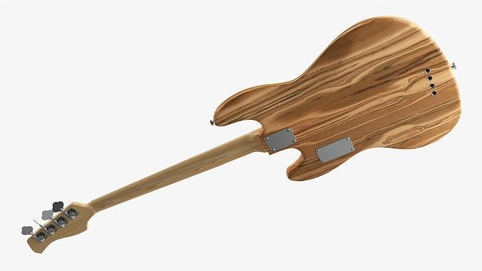 Bass guitar electric 4-string 01 v2 3D model 4