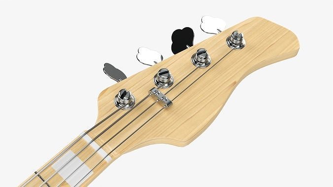 Bass guitar electric 4-string 01 v2 3D model 7